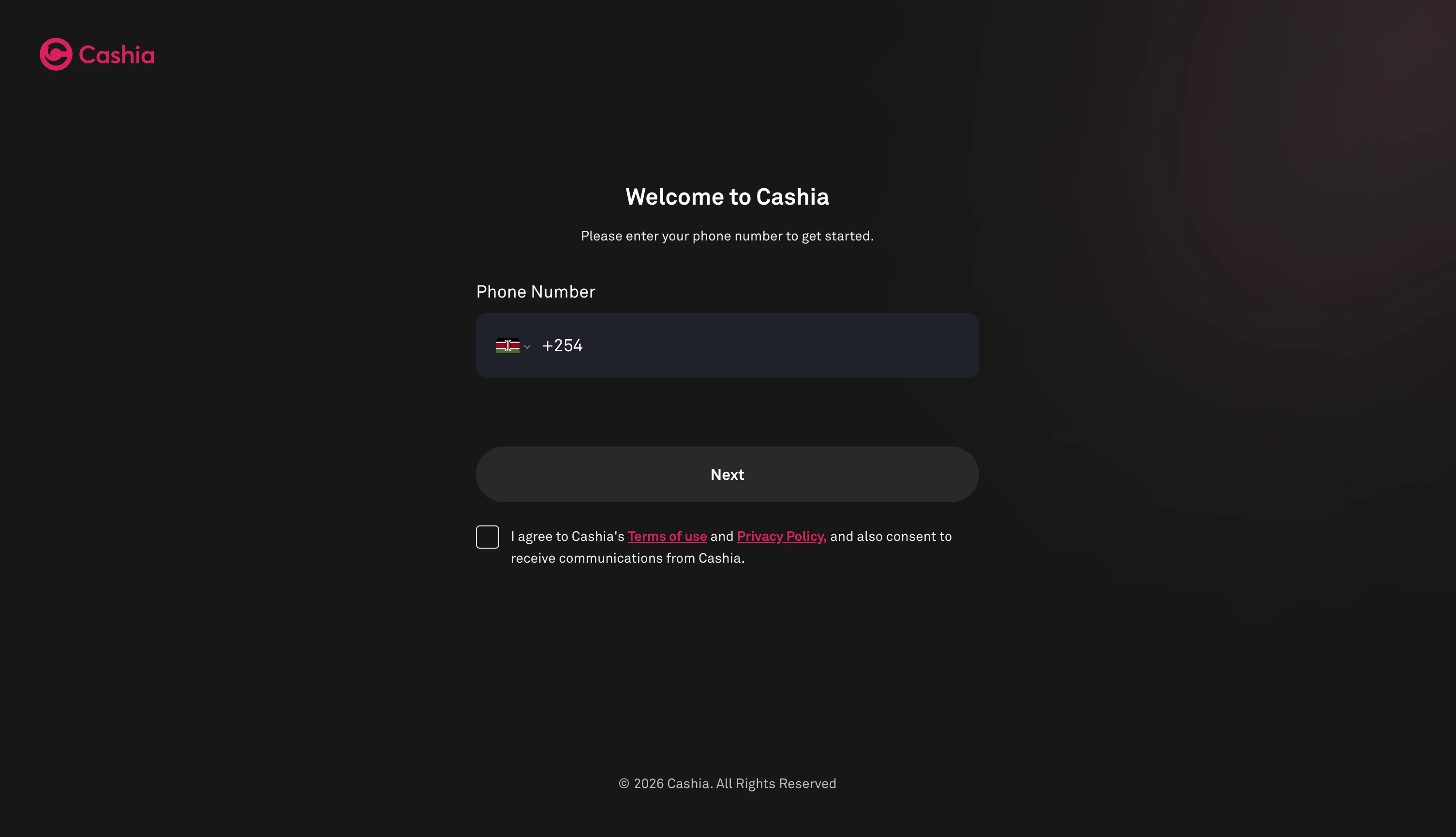 Cashia Consumer Web