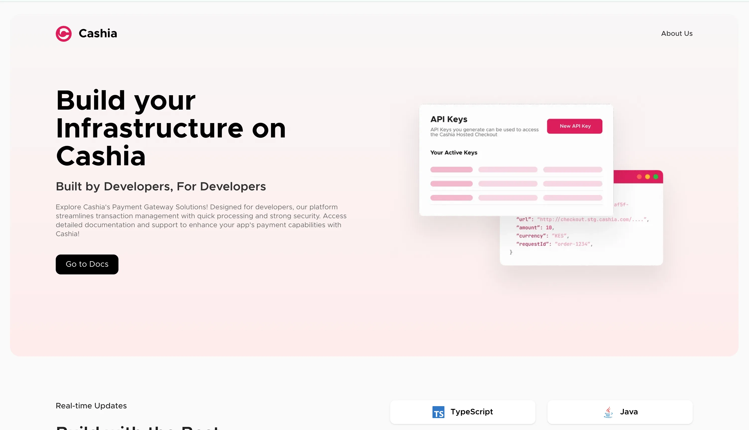 Cashia Developer Portal
