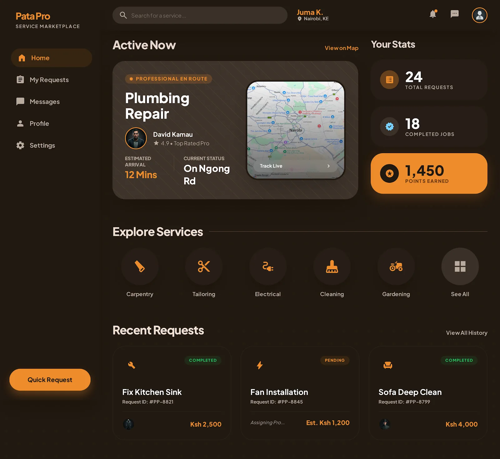 Pata Pro web platform